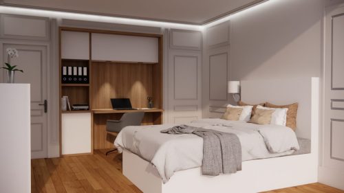 3D - Chambre INSEAD - Fontainebleau